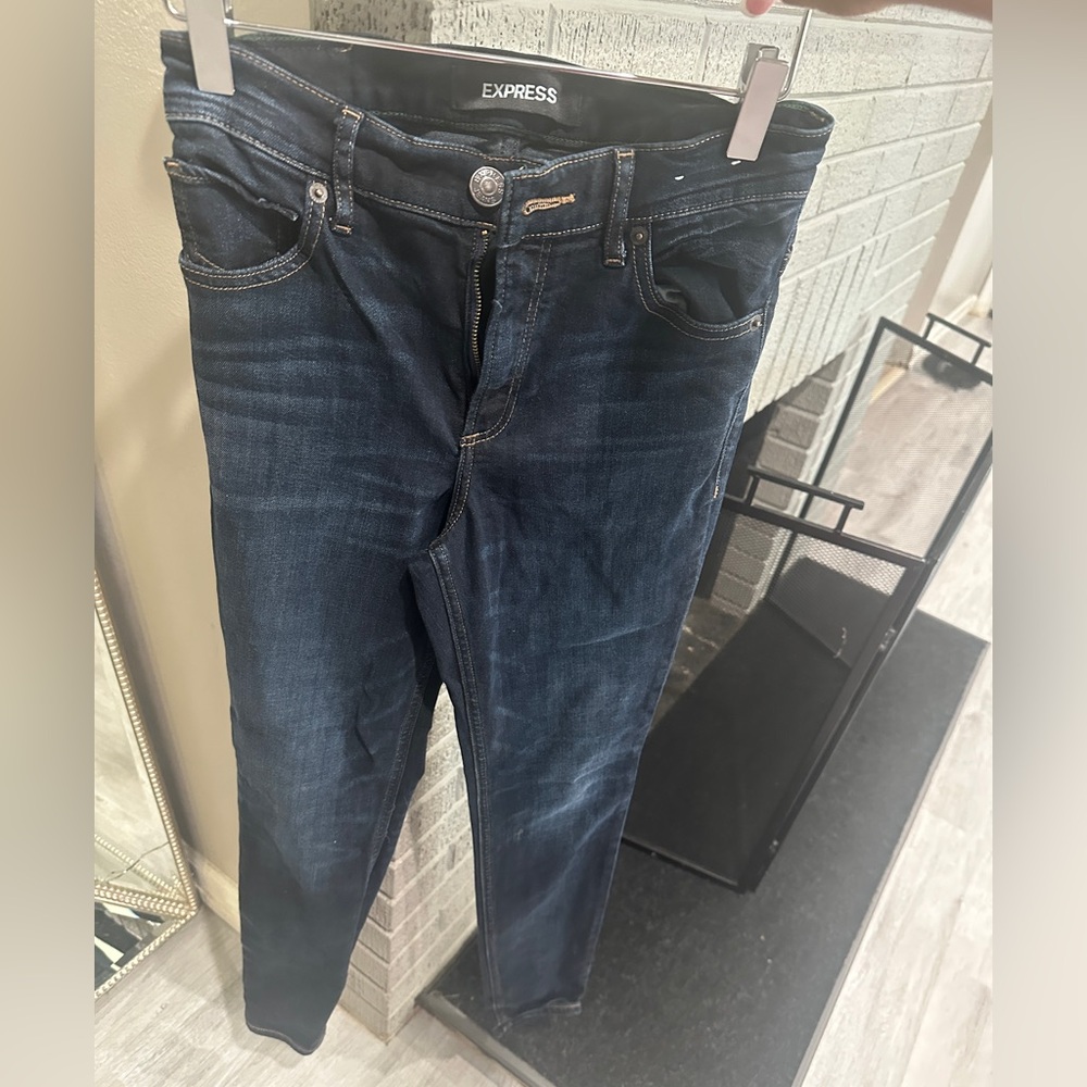Express Women's Deep Indigo Skinny Jeans